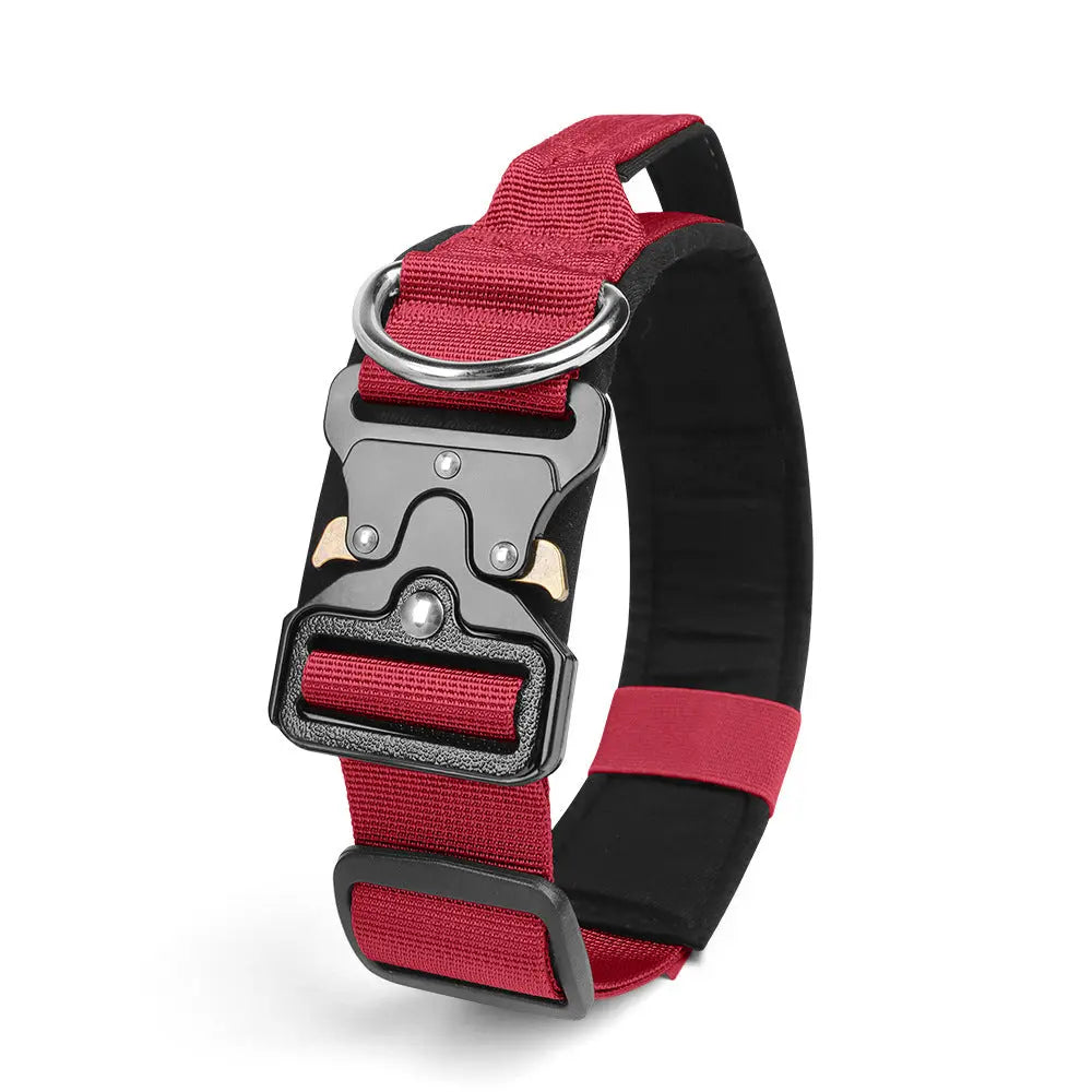 New Pet Explosion-Proof Tactical Collar with Handle for medium and large dogs StepbyStep