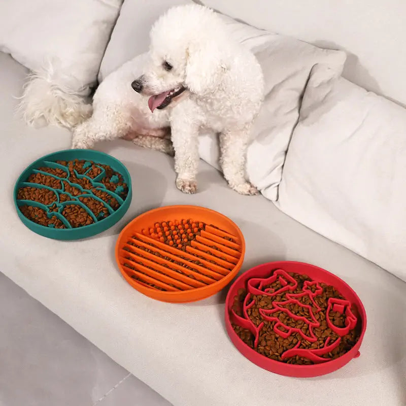 Christmas Style Dog Slow Feeder Bowl stepbystep