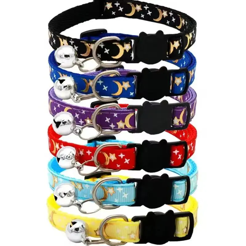Best Kitten Collars with Bell and Cartoon Star Moon StepbyStep