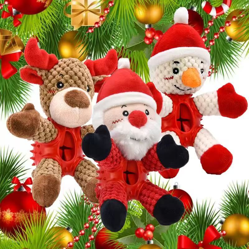2025 Christmas Interactive Plush Dog Chew Toy StepbyStep