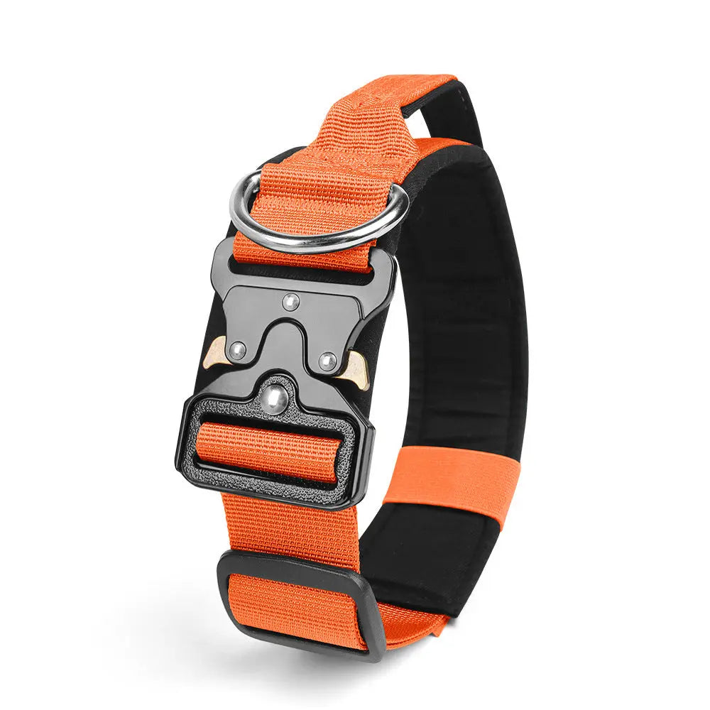 New Pet Explosion-Proof Tactical Collar with Handle for medium and large dogs StepbyStep