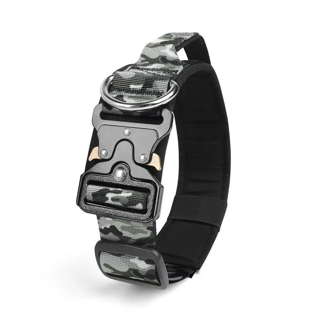 New Pet Explosion-Proof Tactical Collar with Handle for medium and large dogs StepbyStep