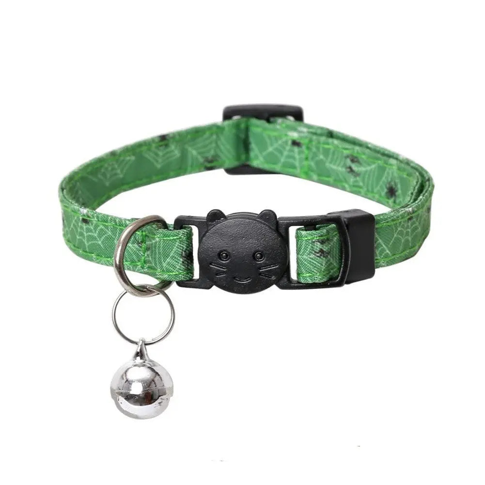 Halloween Cat Collars with Bow Bell StepbyStep