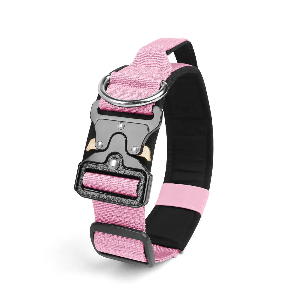 New Pet Explosion-Proof Tactical Collar with Handle for medium and large dogs StepbyStep