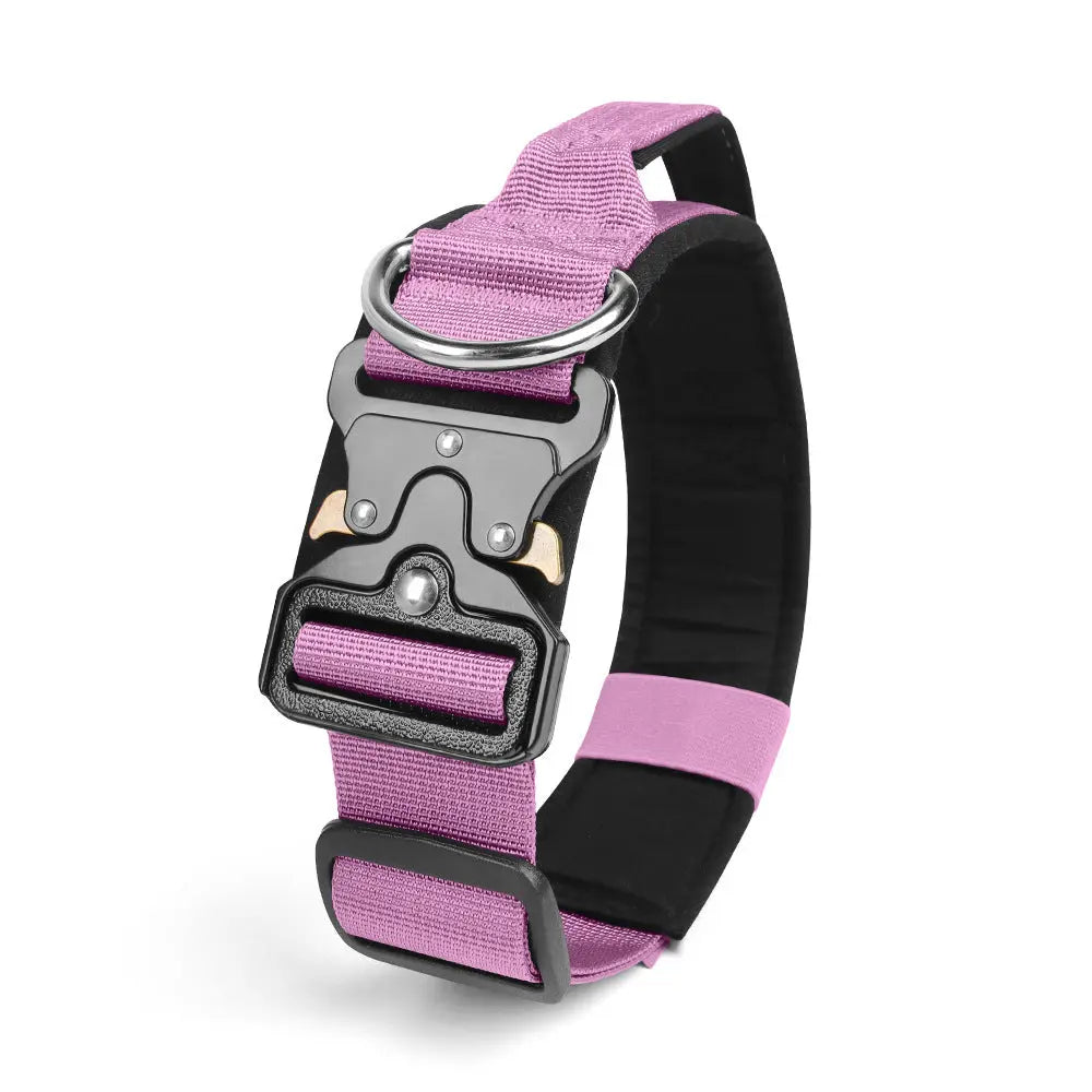 New Pet Explosion-Proof Tactical Collar with Handle for medium and large dogs StepbyStep