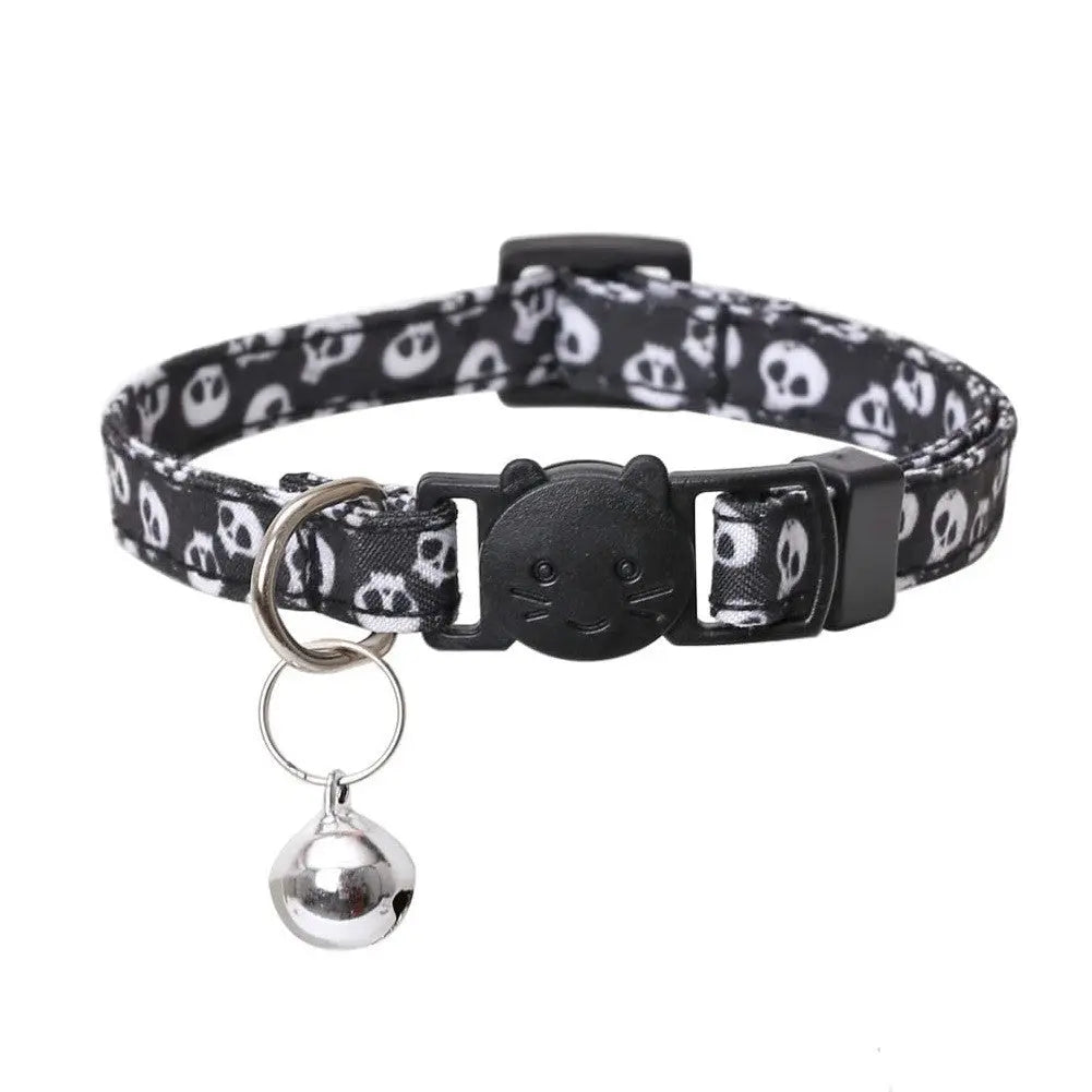 Halloween Cat Collars with Bow Bell StepbyStep
