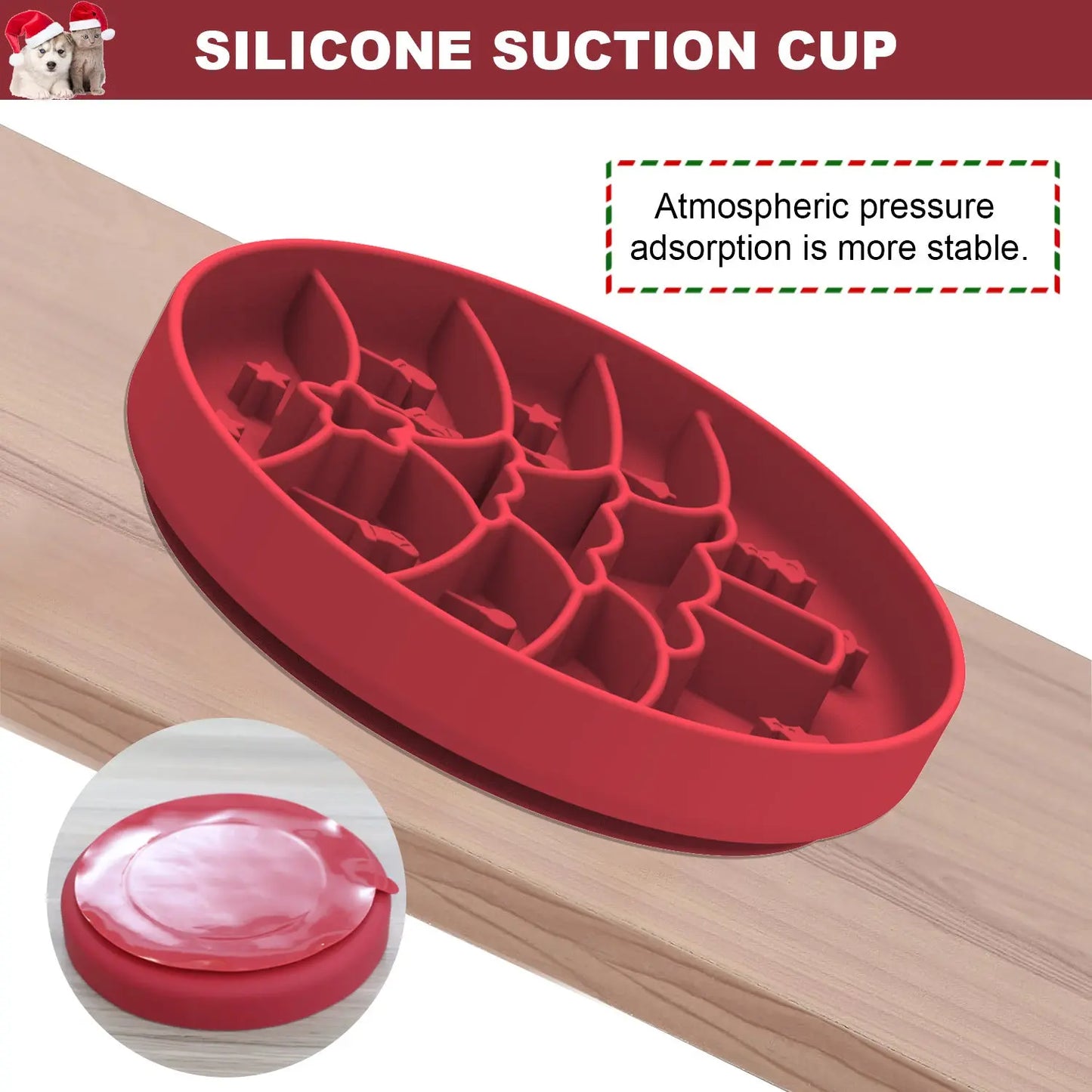 Christmas Style Dog Slow Feeder Bowl stepbystep