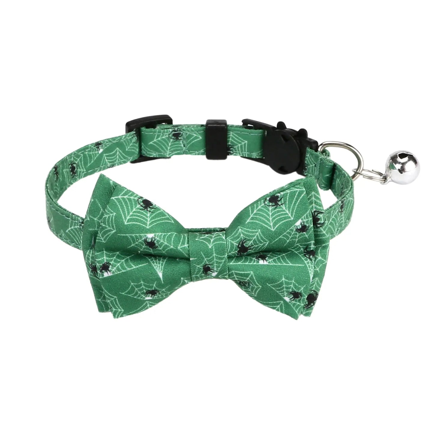 Halloween Cat Collars with Bow Bell StepbyStep