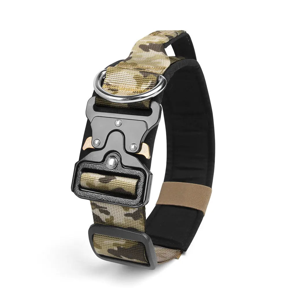 New Pet Explosion-Proof Tactical Collar with Handle for medium and large dogs StepbyStep