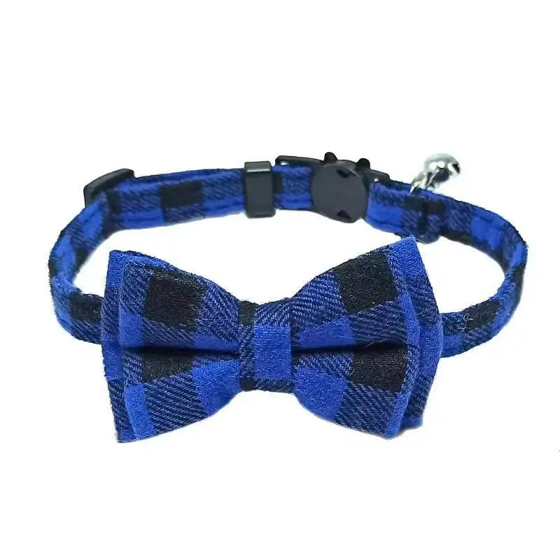 Adjustable Soft Cotton Kitten Collar Bow Tie with Bell StepbyStep