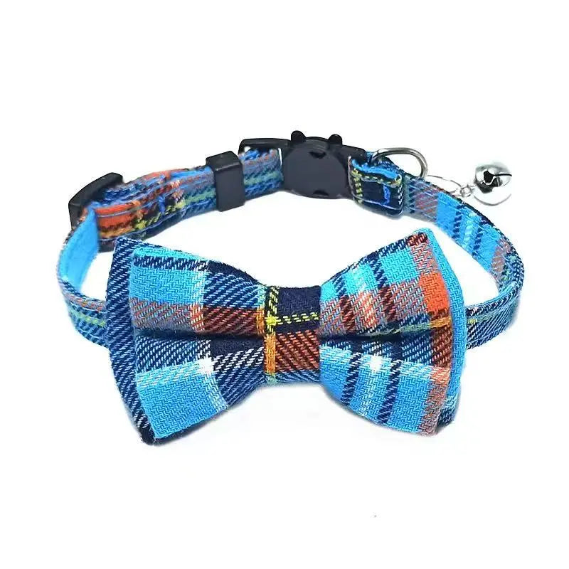 Adjustable Soft Cotton Kitten Collar Bow Tie with Bell StepbyStep