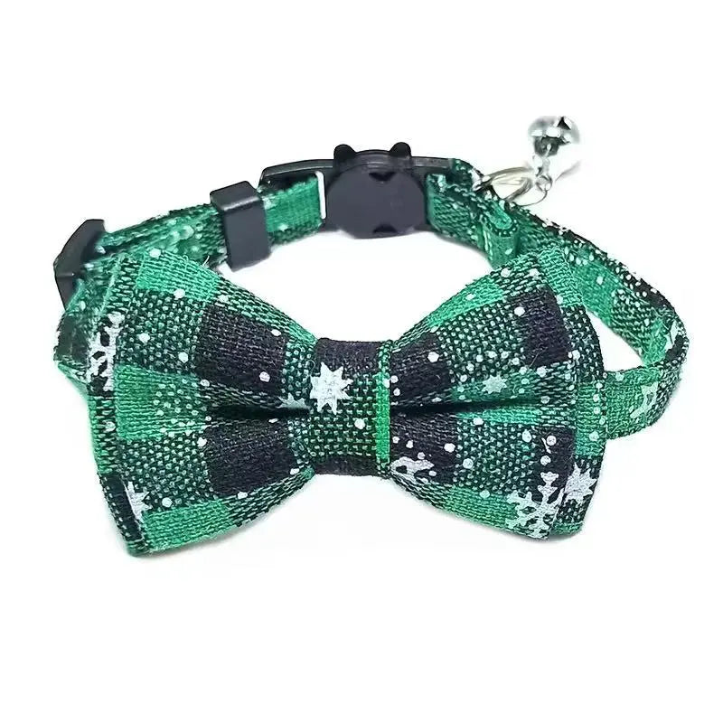 Adjustable Soft Cotton Kitten Collar Bow Tie with Bell StepbyStep