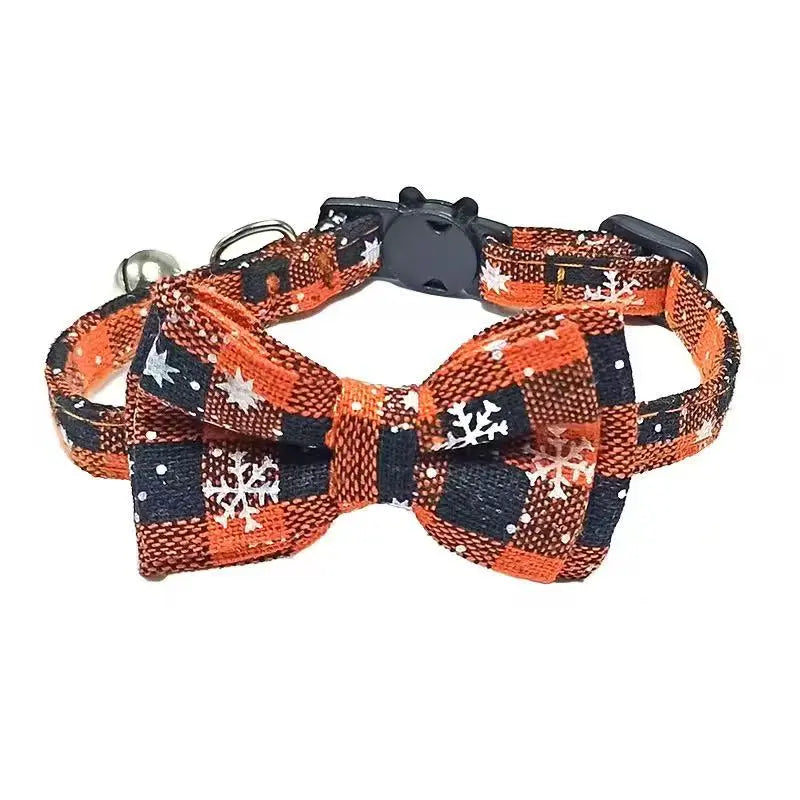 Adjustable Soft Cotton Kitten Collar Bow Tie with Bell StepbyStep
