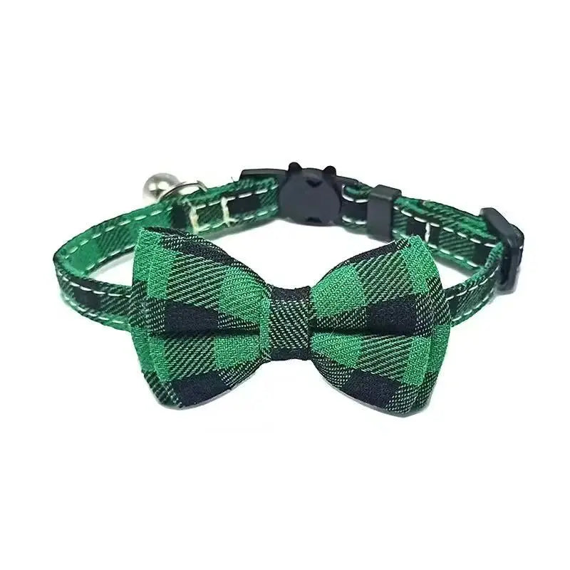 Adjustable Soft Cotton Kitten Collar Bow Tie with Bell StepbyStep