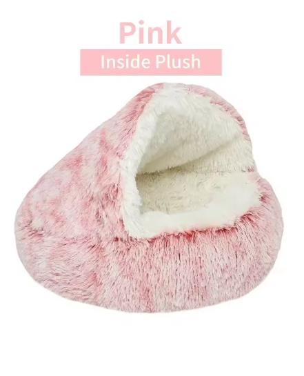 Long Plush Pet Cat Bed Round Cat Cushion House StepbyStep