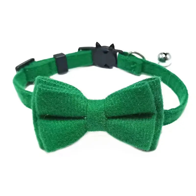 Adjustable Soft Cotton Kitten Collar Bow Tie with Bell StepbyStep