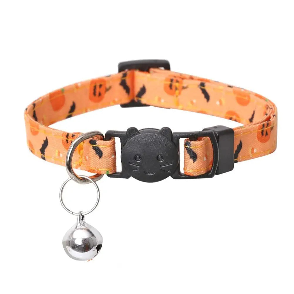 Halloween Cat Collars with Bow Bell StepbyStep