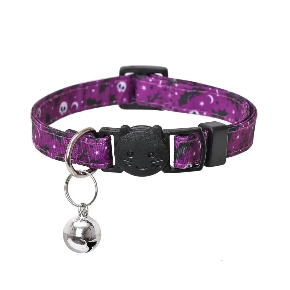 Halloween Cat Collars with Bow Bell StepbyStep