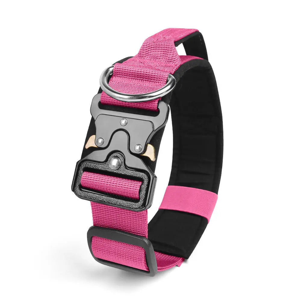 New Pet Explosion-Proof Tactical Collar with Handle for medium and large dogs StepbyStep