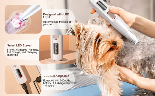2025 Upgraded Dog Paw Trimmer with LED Light StepbyStep