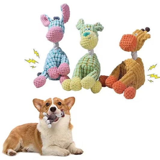Durable Squeaky Dog Toys with Plush Stuffed StepbyStep