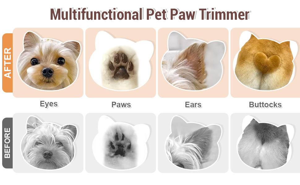 2025 Upgraded Dog Paw Trimmer with LED Light StepbyStep