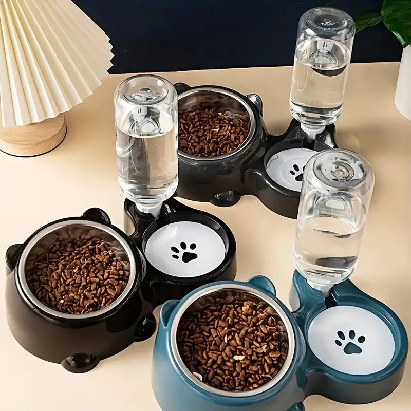 Pet Drinking and Eating Bowls Thickened Large Slanted Drinking Bowl Bowl Cat Neck Protectors Cat Accessories Water Dispenser StepbyStep