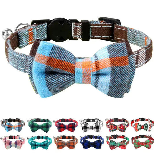 Pet Breakaway Kitten Cat Collar Bow Tie with Bell StepbyStep