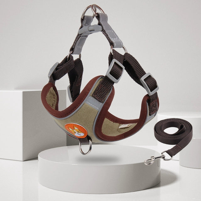 Hot Reflective Adjustable Harness Leash Set for Small dogs StepbyStep