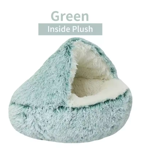 Long Plush Pet Cat Bed Round Cat Cushion House StepbyStep
