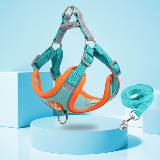 Hot Reflective Adjustable Harness Leash Set for Small dogs StepbyStep