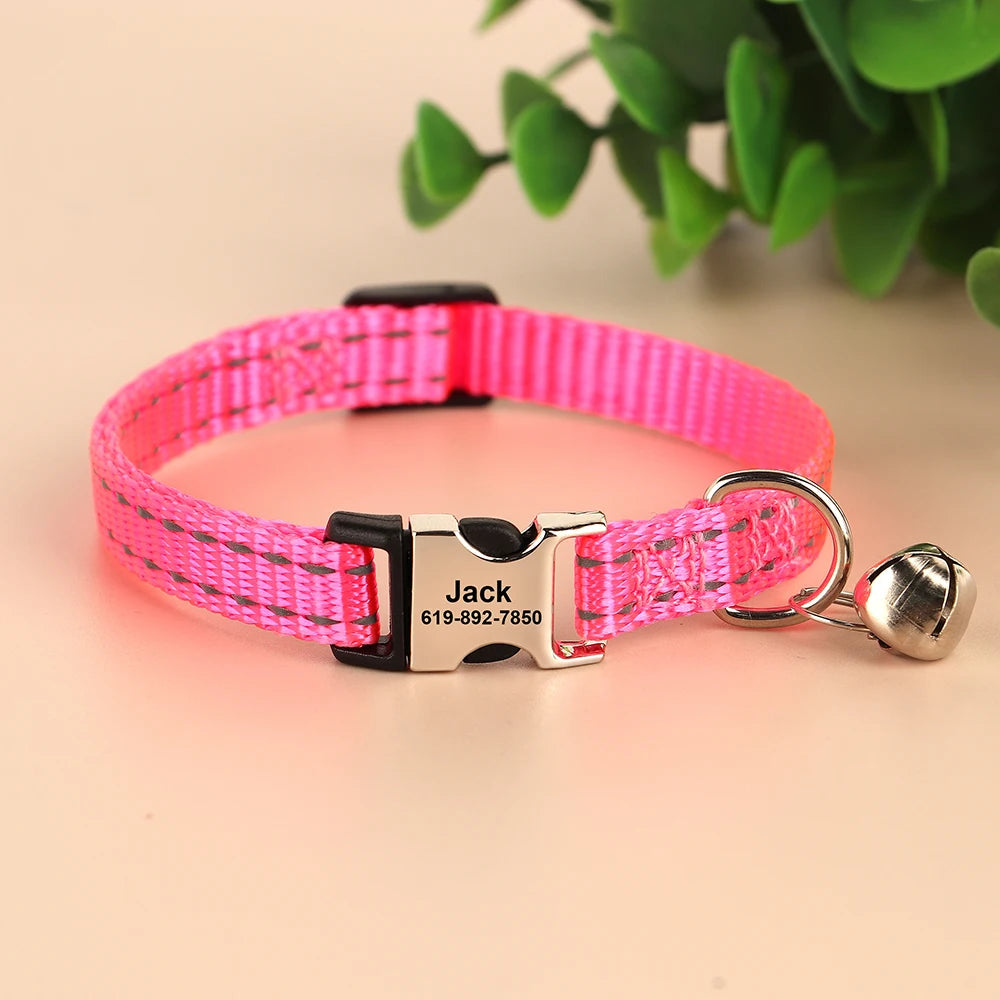 Popular Reflective Cat Collar with Name StepbyStep