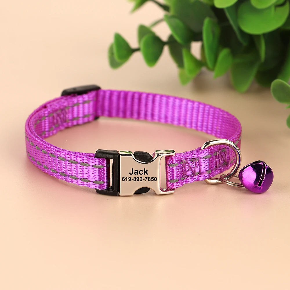 Popular Reflective Cat Collar with Name StepbyStep