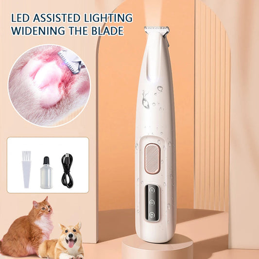 Dog Paw Trimmer with LED Light Fully Waterproof 2025 StepbyStep