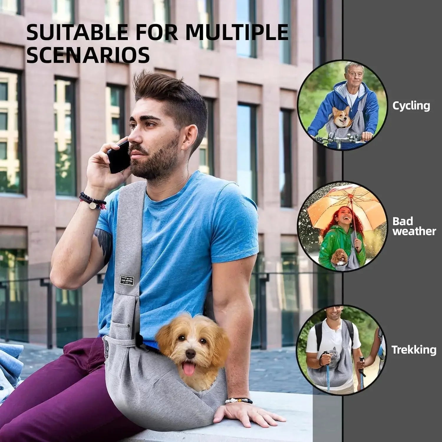 Dog Shoulder Bag Transport StepbyStep
