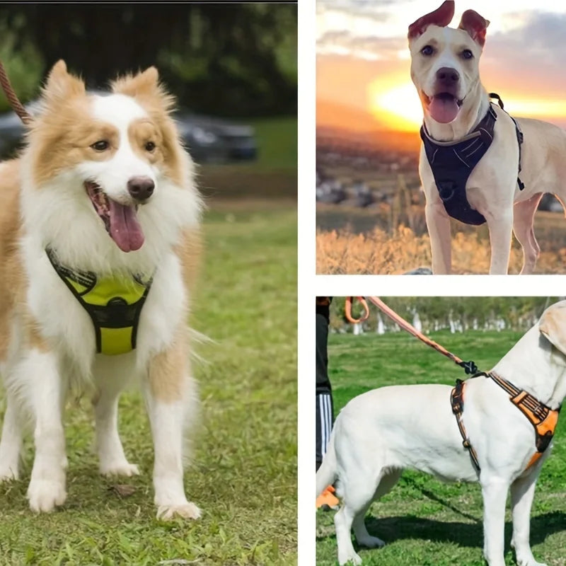 Nylon Dog Harness No Pull Dog Harnesses Vest Soft Padded Pet StepbyStep