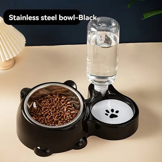 Pet Drinking and Eating Bowls Thickened Large Slanted Drinking Bowl Bowl Cat Neck Protectors Cat Accessories Water Dispenser StepbyStep