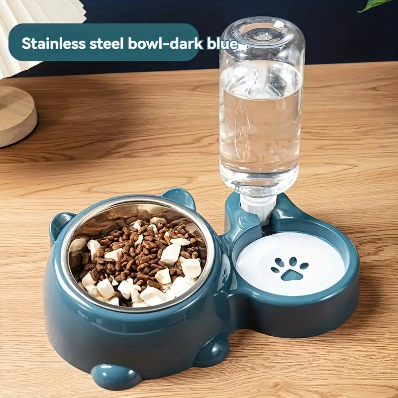 Pet Drinking and Eating Bowls Thickened Large Slanted Drinking Bowl Bowl Cat Neck Protectors Cat Accessories Water Dispenser StepbyStep