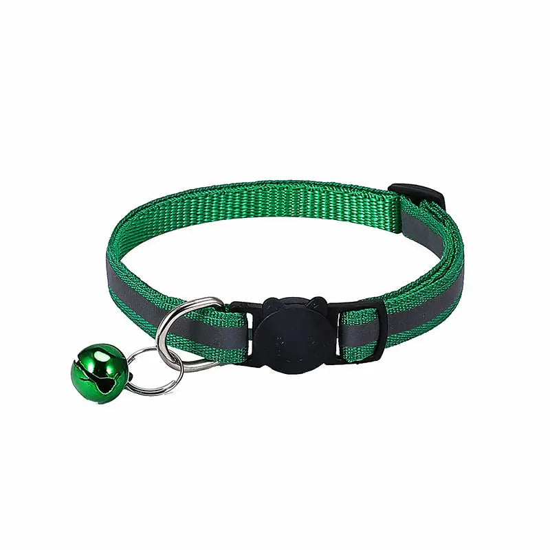 Nylon Reflective Cat Collar with Cartoon Cat Head and Bell stepbystep