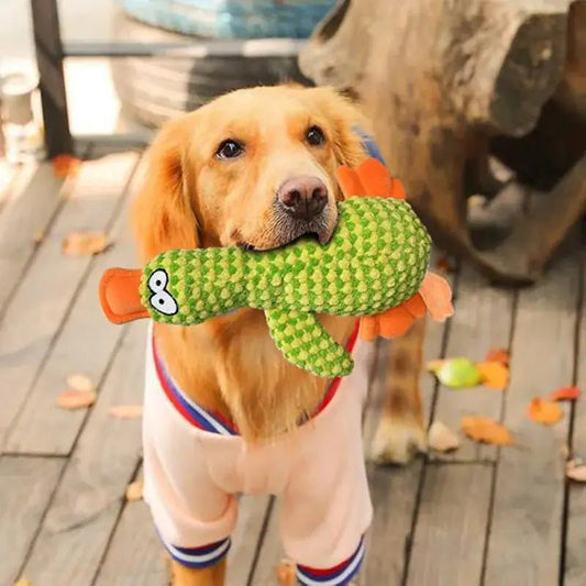 Sound Wild Goose Chew Teeth Cleaning Duck Squeak Toy for Puppy - StepbyStep