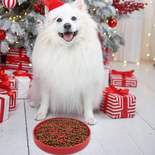 Christmas Style Dog Slow Feeder Bowl stepbystep
