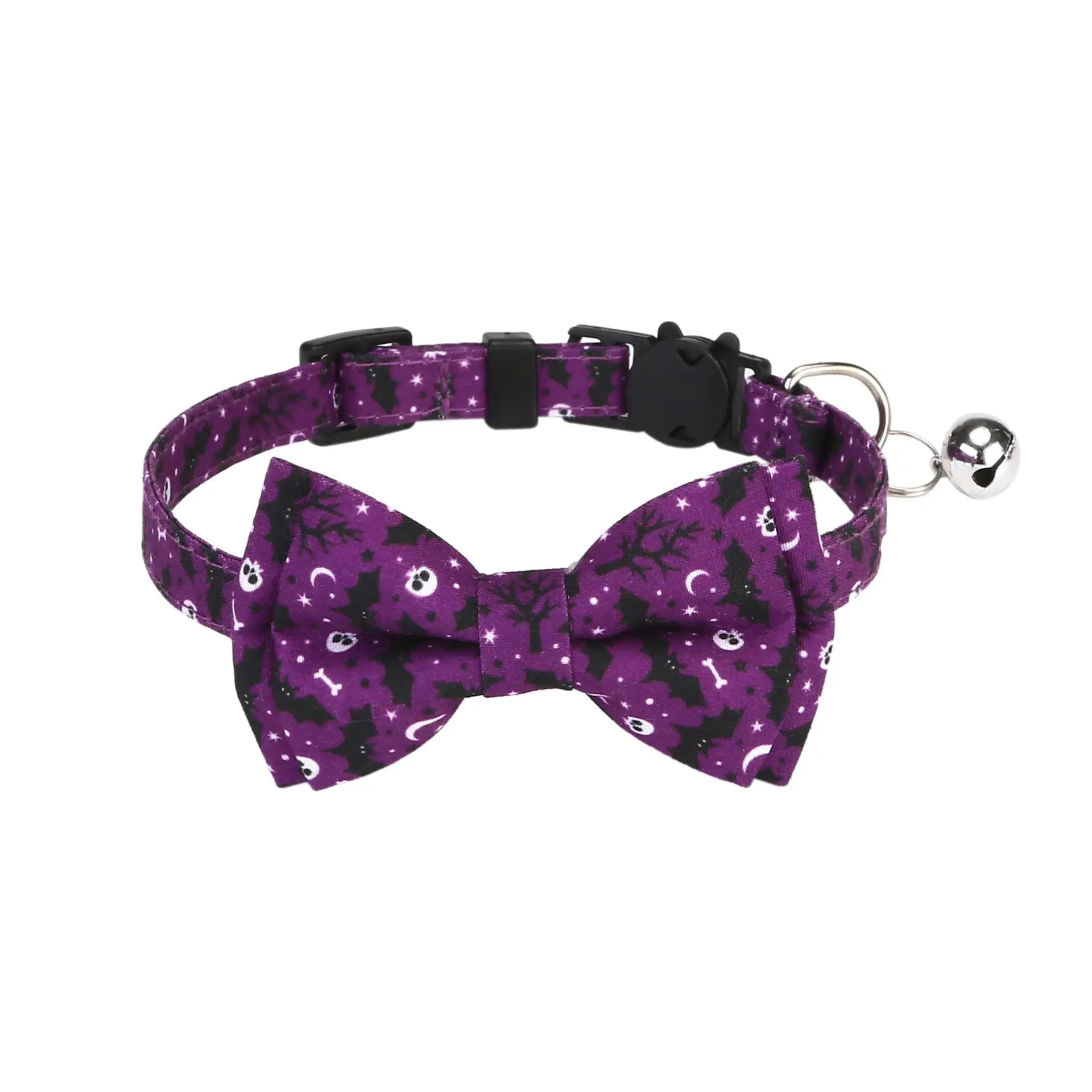 Halloween Cat Collars with Bow Bell StepbyStep