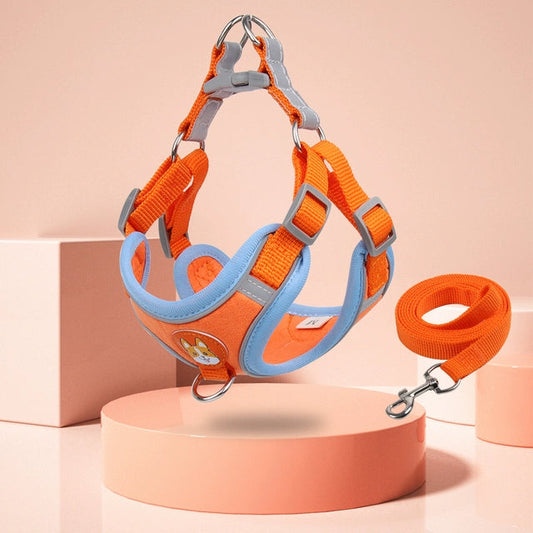 Hot Reflective Adjustable Harness Leash Set for Small dogs StepbyStep
