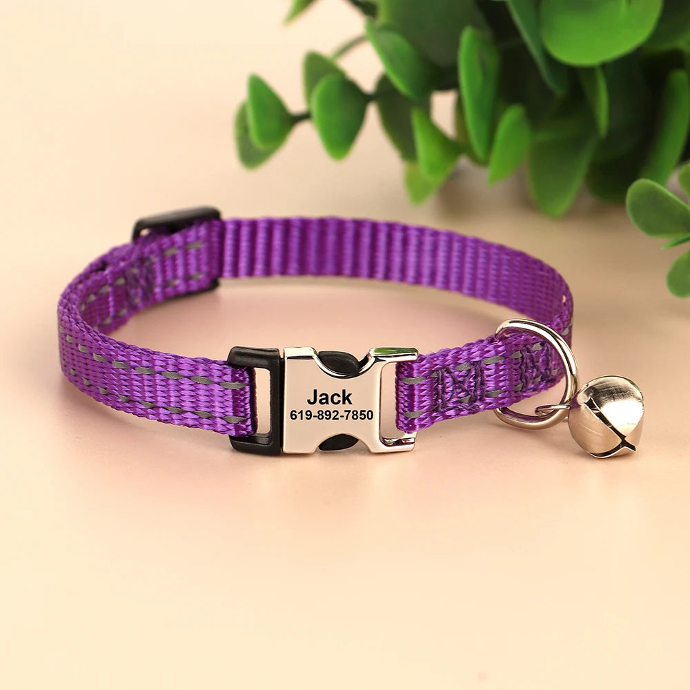 Popular Reflective Cat Collar with Name StepbyStep
