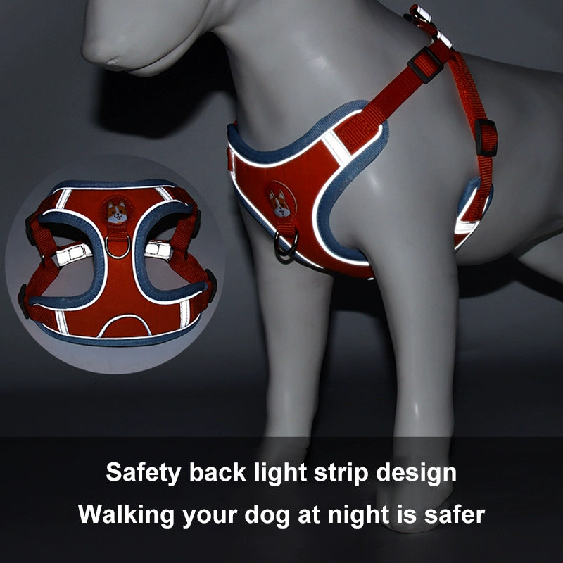 Hot Reflective Adjustable Harness Leash Set for Small dogs StepbyStep