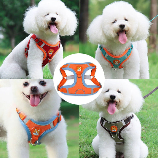 Hot Reflective Adjustable Harness Leash Set for Small dogs StepbyStep