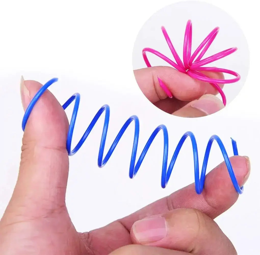 cat plastic spring toy